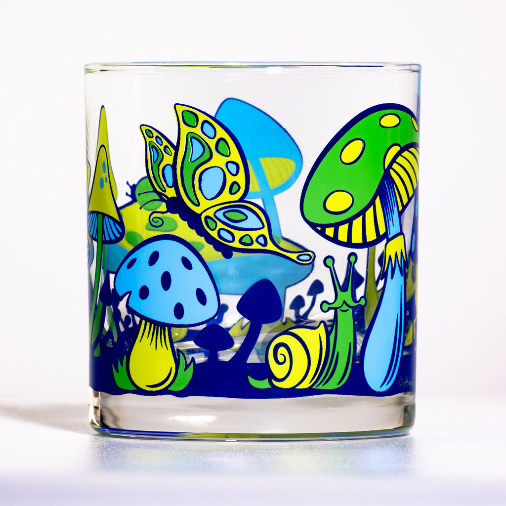 Magical Mushrooms Rocks Glass (3 Colorways)