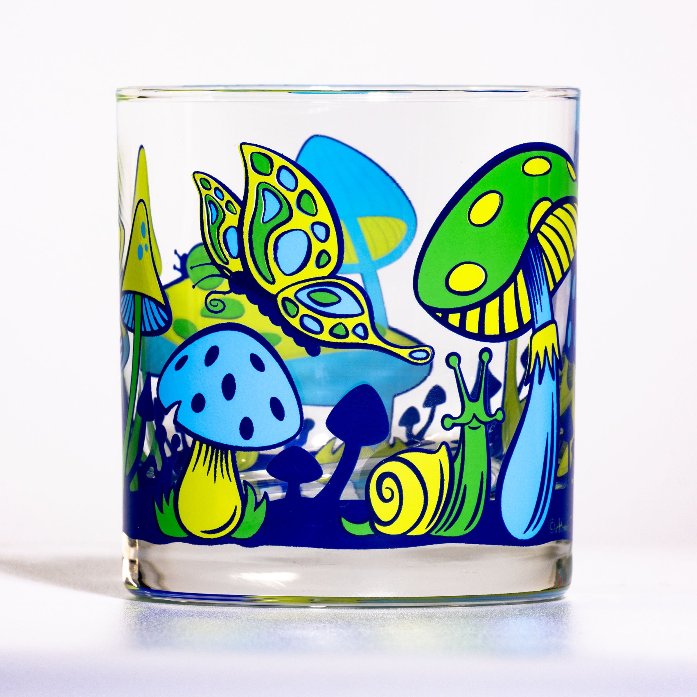 Magical Mushrooms Rocks Glass (3 Colorways)