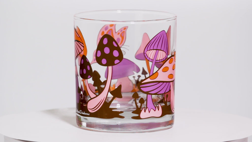 Magical Mushrooms Rocks Glass (3 Colorways)